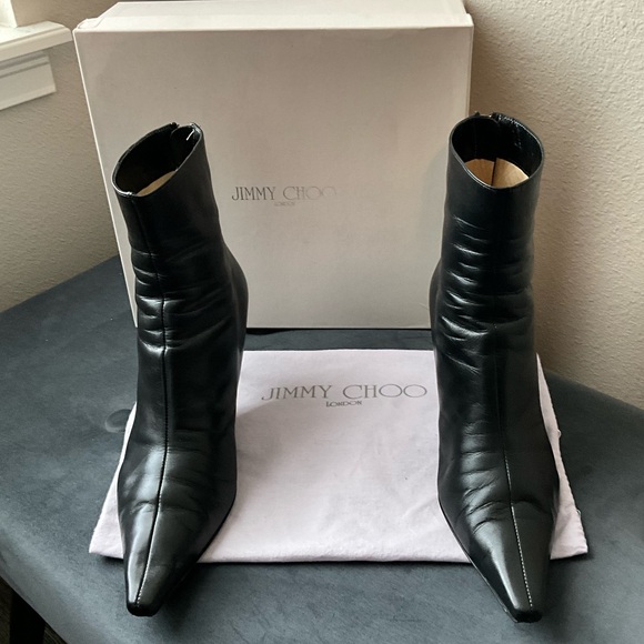 Jimmy Choo Shoes - Jimmy Choo Leather Black Booties